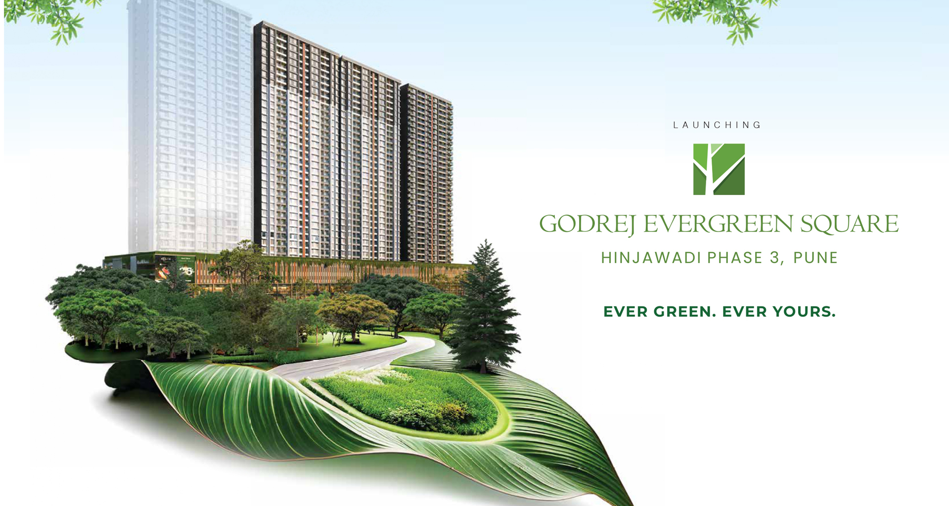 An artistic impression of the lifestyle at Godrej Evergreen Square